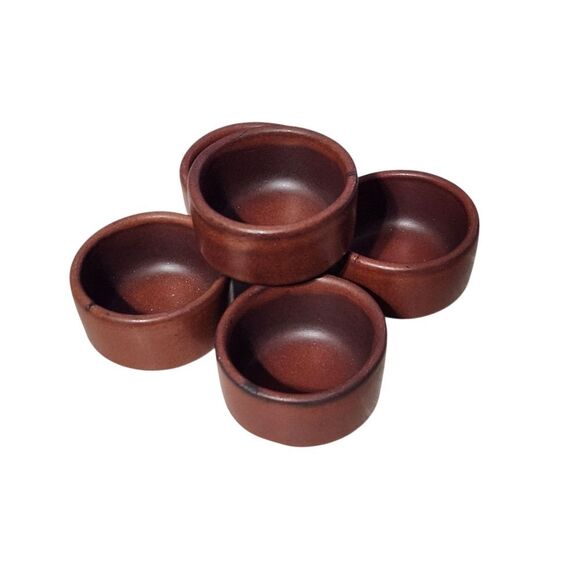 Heath Ceramics Small Set of 5 Ramekin Brown Beige Round Redwood Finger Bowls - Picture 5 of 8